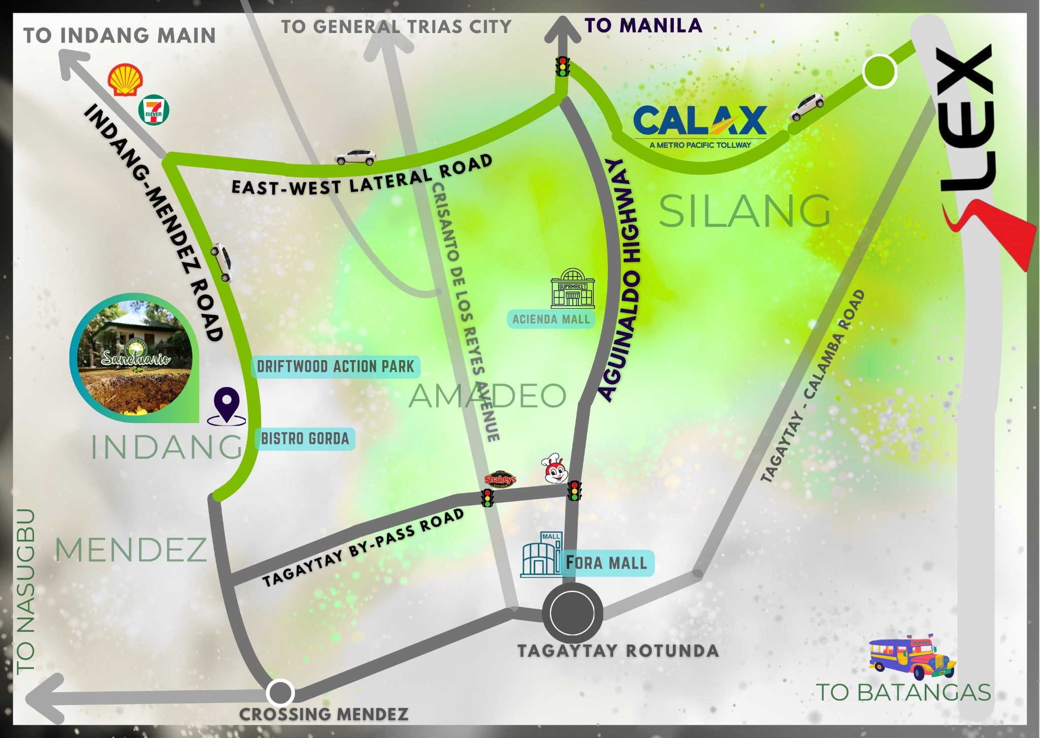 Sanctuario Nature Farms Location Map